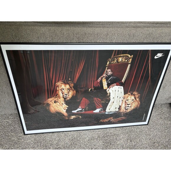 Nike LeBron James Vintage 2004 King James Framed Poster